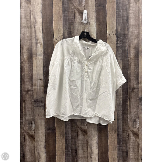 Top Short Sleeve By Madewell In White, Size: Xxl