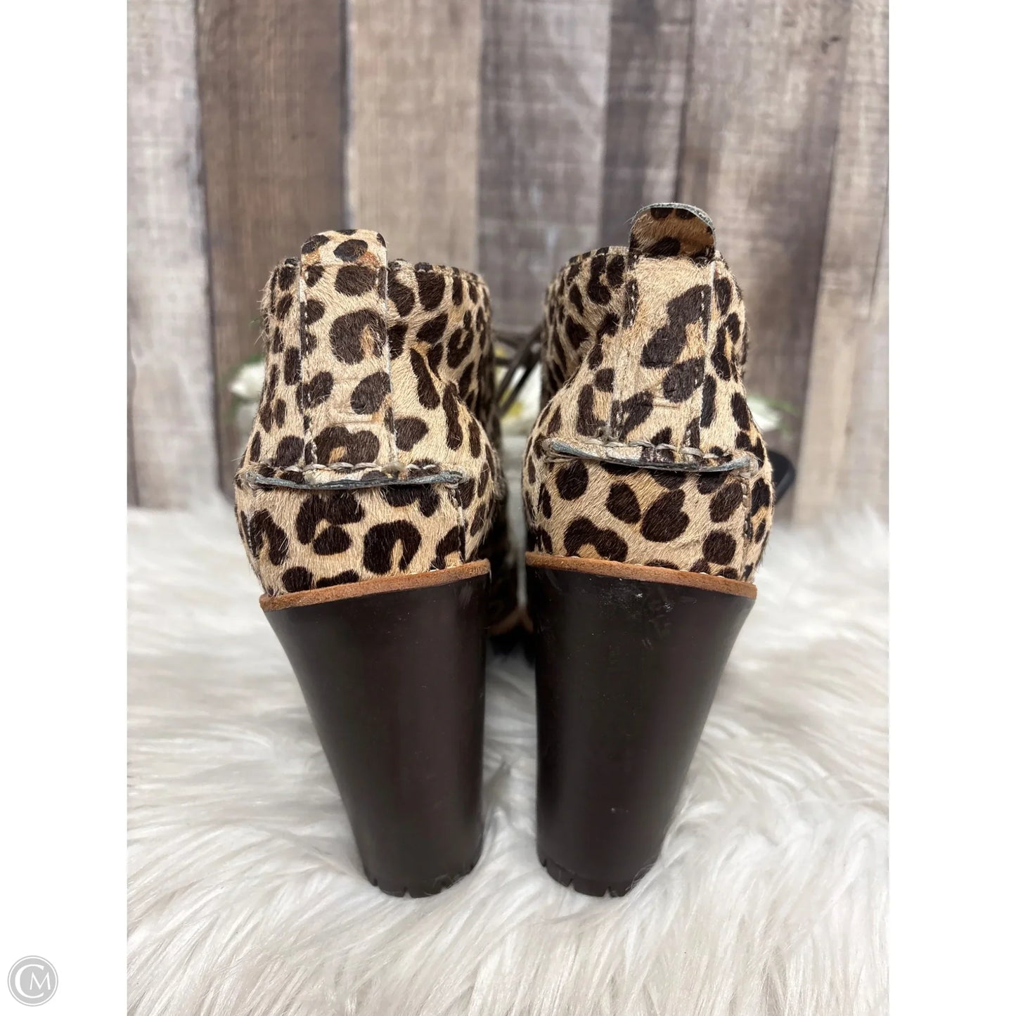 Boots Ankle Heels By Sperry In Animal Print, Size: 7