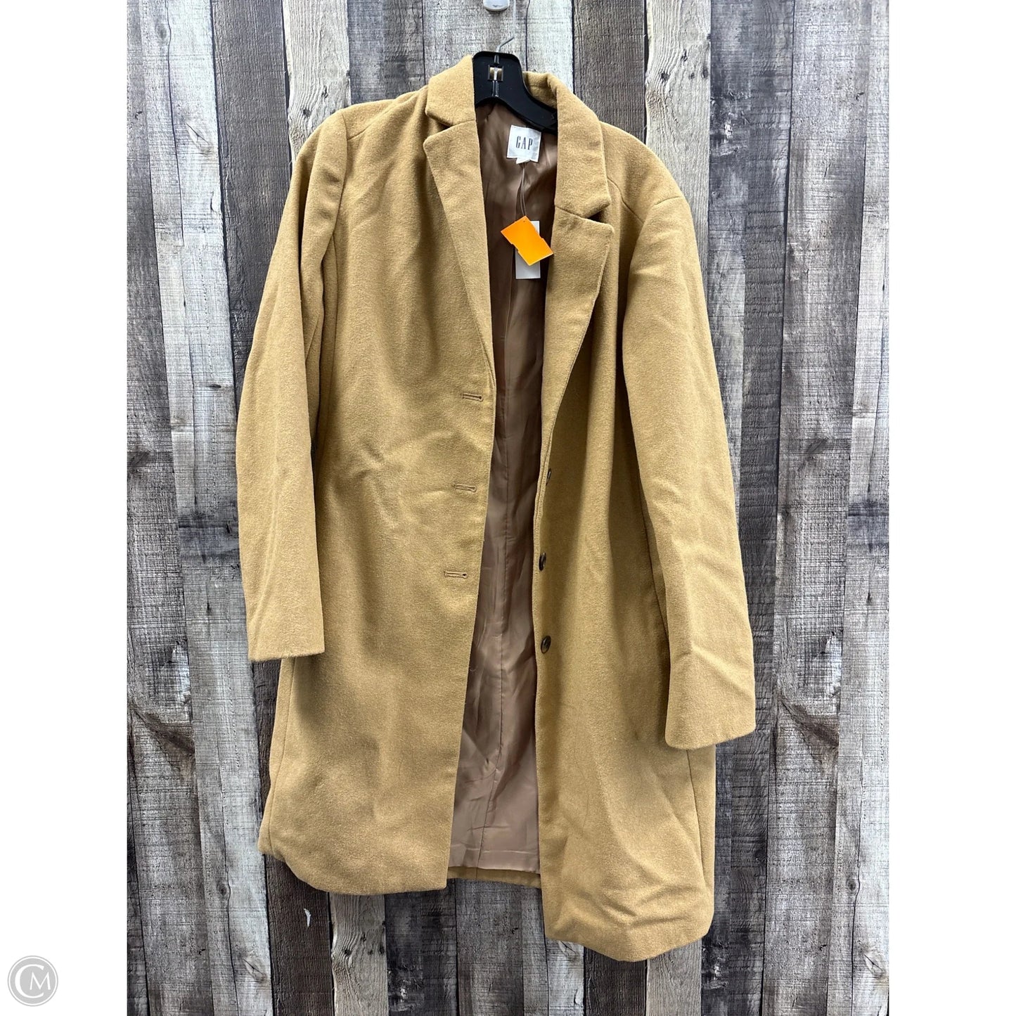 Coat Peacoat By Gap In Tan, Size: M