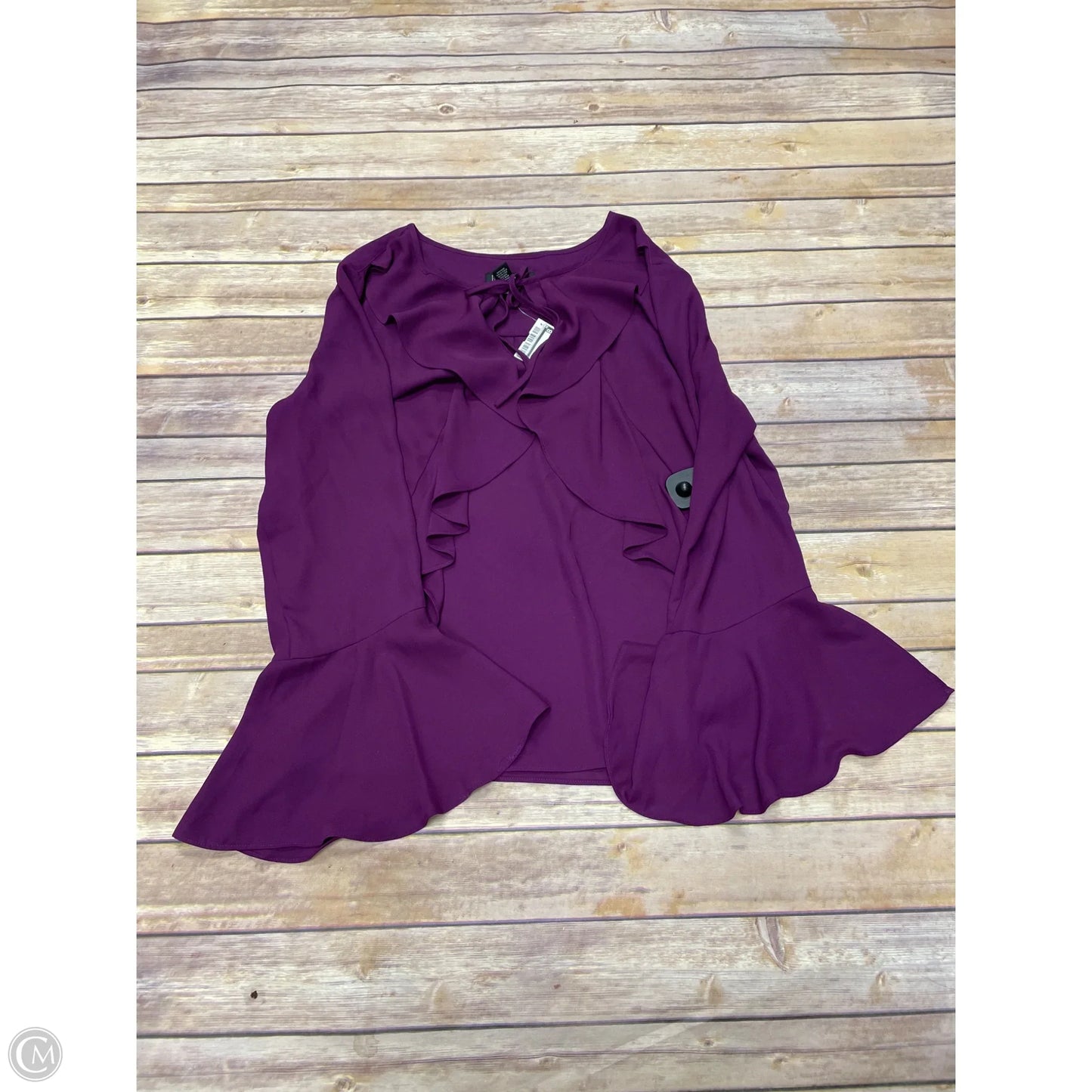 Top Long Sleeve By Inc In Purple, Size: L