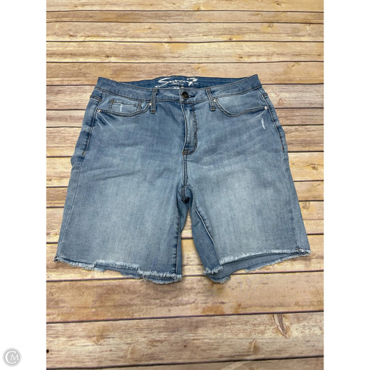 Shorts By Seven 7 In Blue Denim, Size: 14