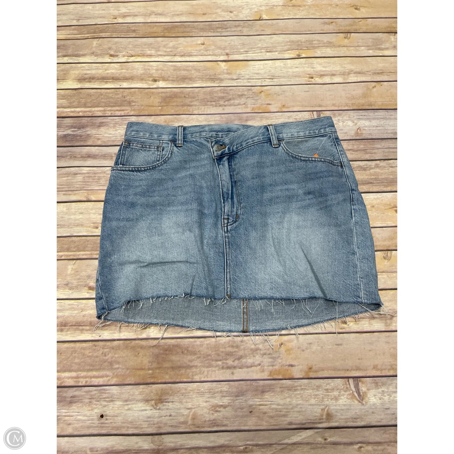 Skirt Midi By Madewell In Blue Denim, Size: 10