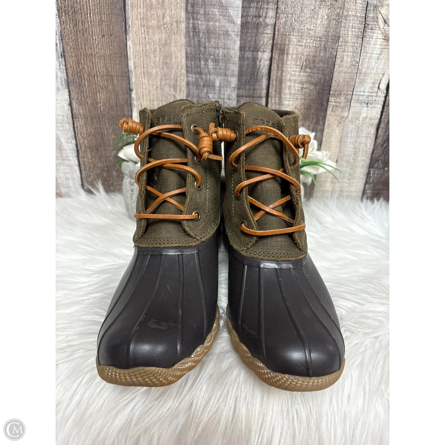 Boots Ankle Flats By Sperry In Brown, Size: 7.5