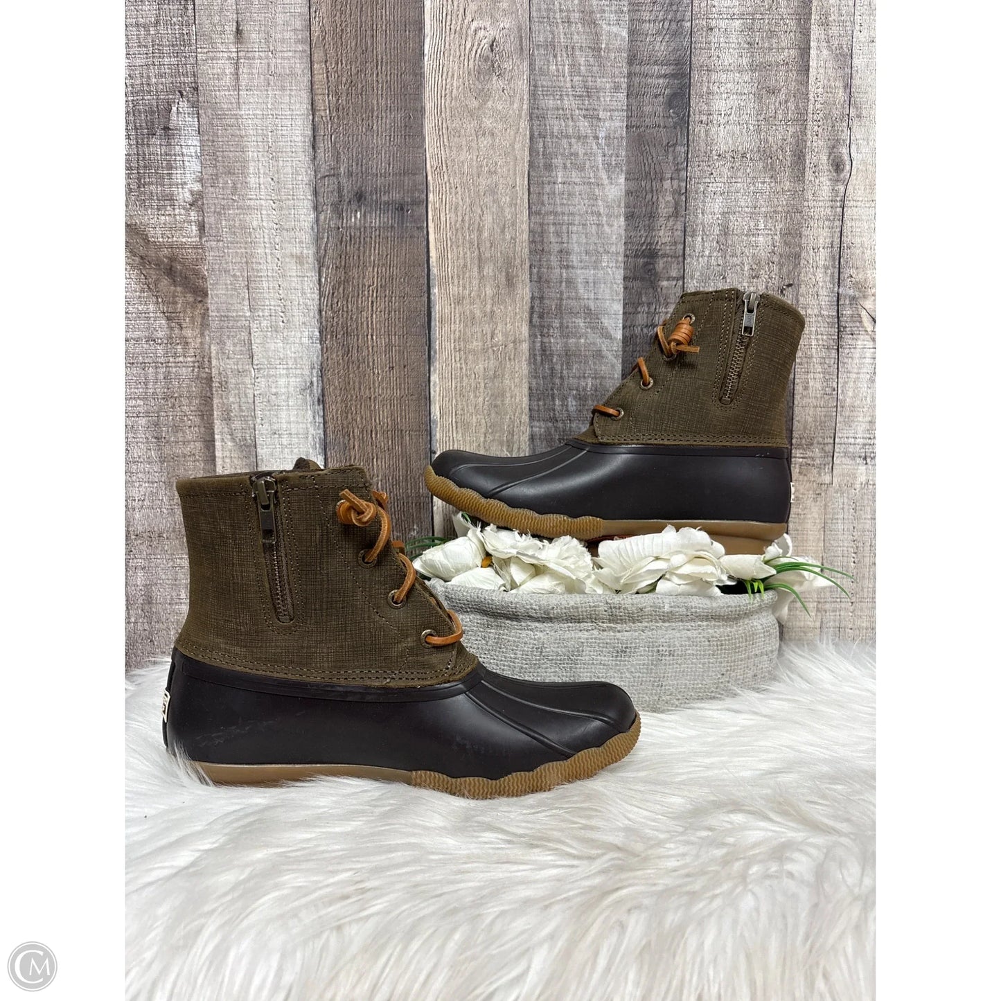 Boots Ankle Flats By Sperry In Brown, Size: 7.5