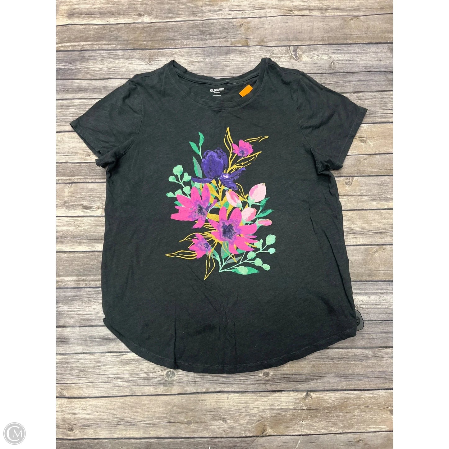 Top Short Sleeve By Old Navy In Grey, Size: L