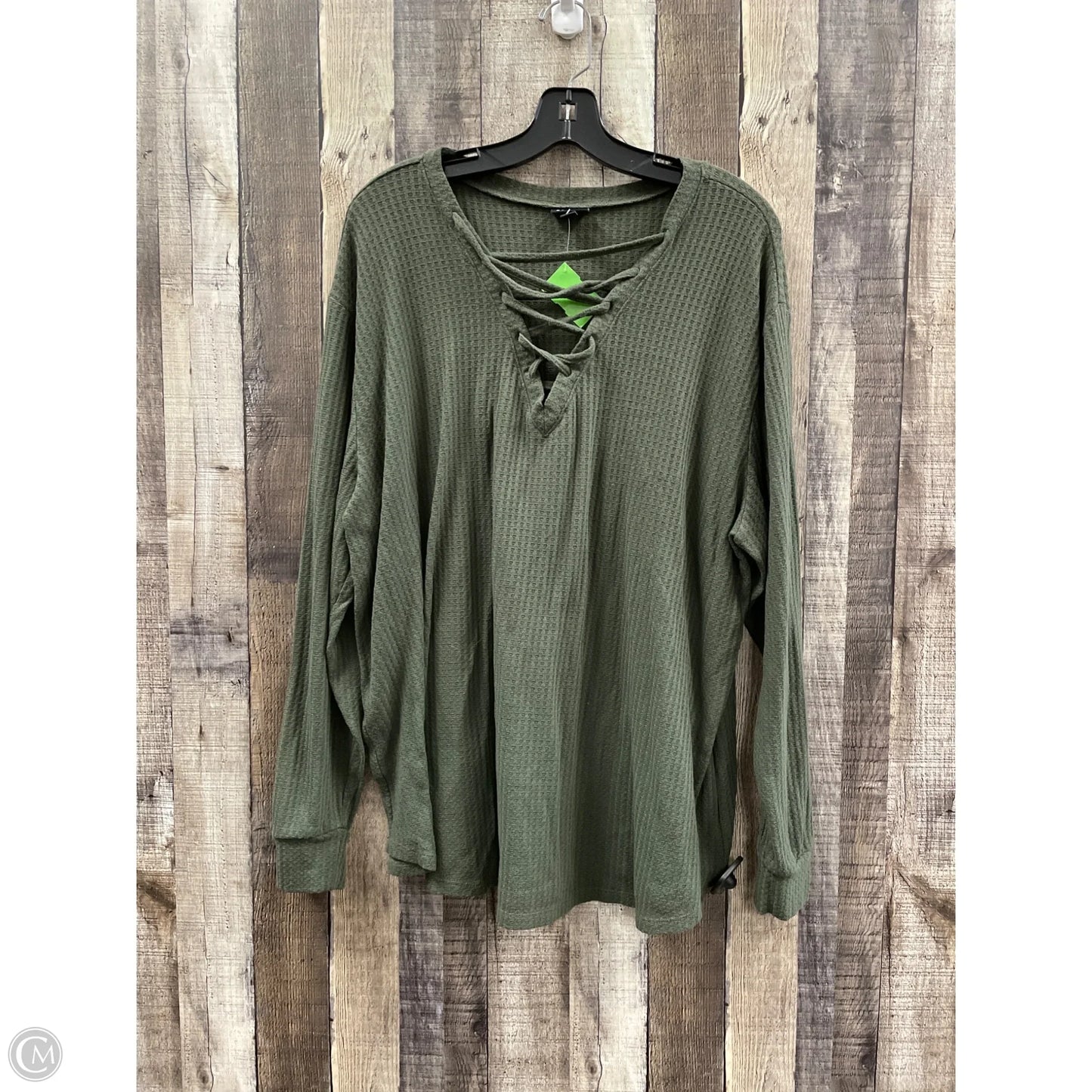 Top Long Sleeve By Torrid In Green, Size: 2x