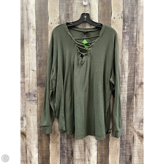 Top Long Sleeve By Torrid In Green, Size: 2x