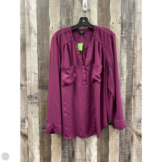 Top Long Sleeve By Torrid In Purple, Size: 2x