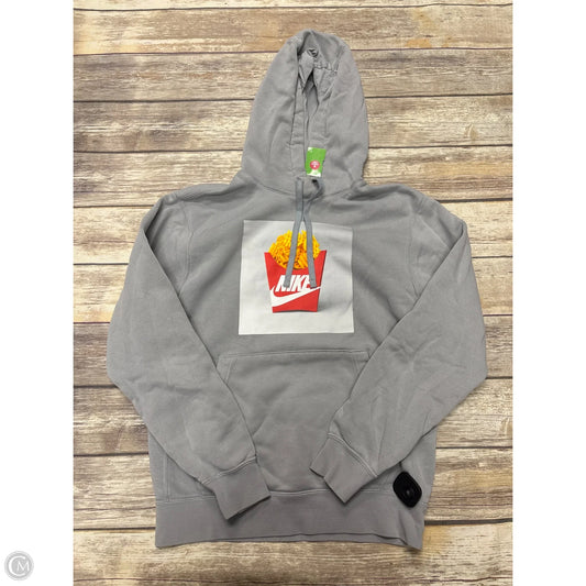 Sweatshirt Hoodie By Nike In Grey, Size: S