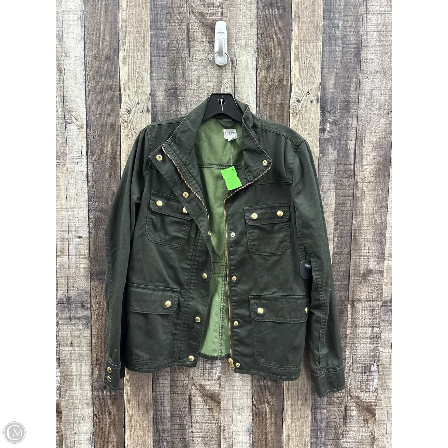 Jacket Denim By J. Crew In Green Denim, Size: S