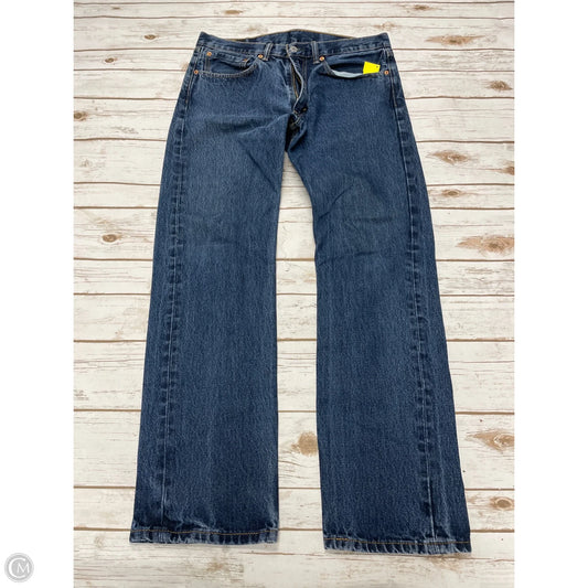 Jeans Straight By Levis In Blue Denim, Size: 16