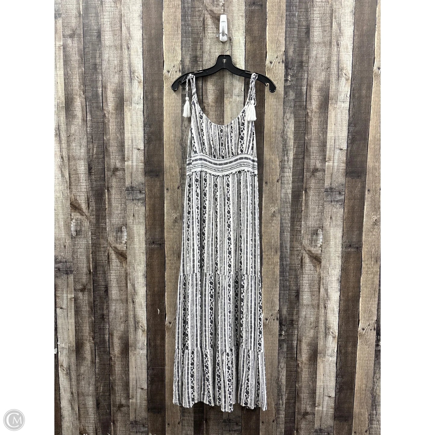 Dress Casual Maxi By Promesa In Black & White, Size: L