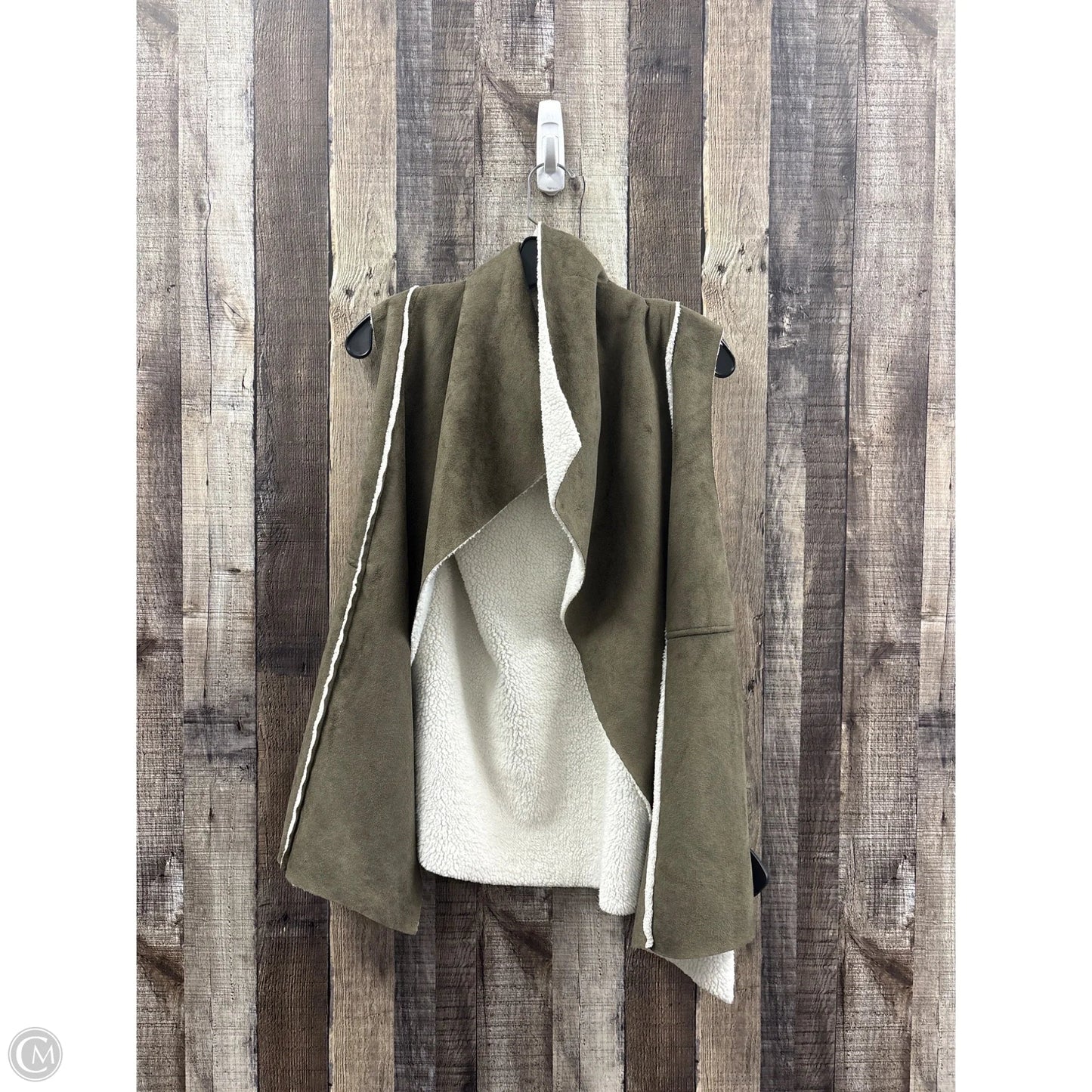 Jacket Faux Fur & Sherpa By Susina In Green, Size: M