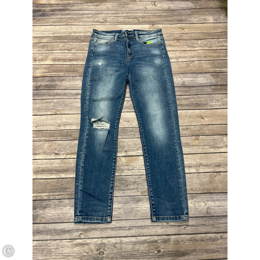Jeans Skinny By Flying Monkey In Blue Denim, Size: 8