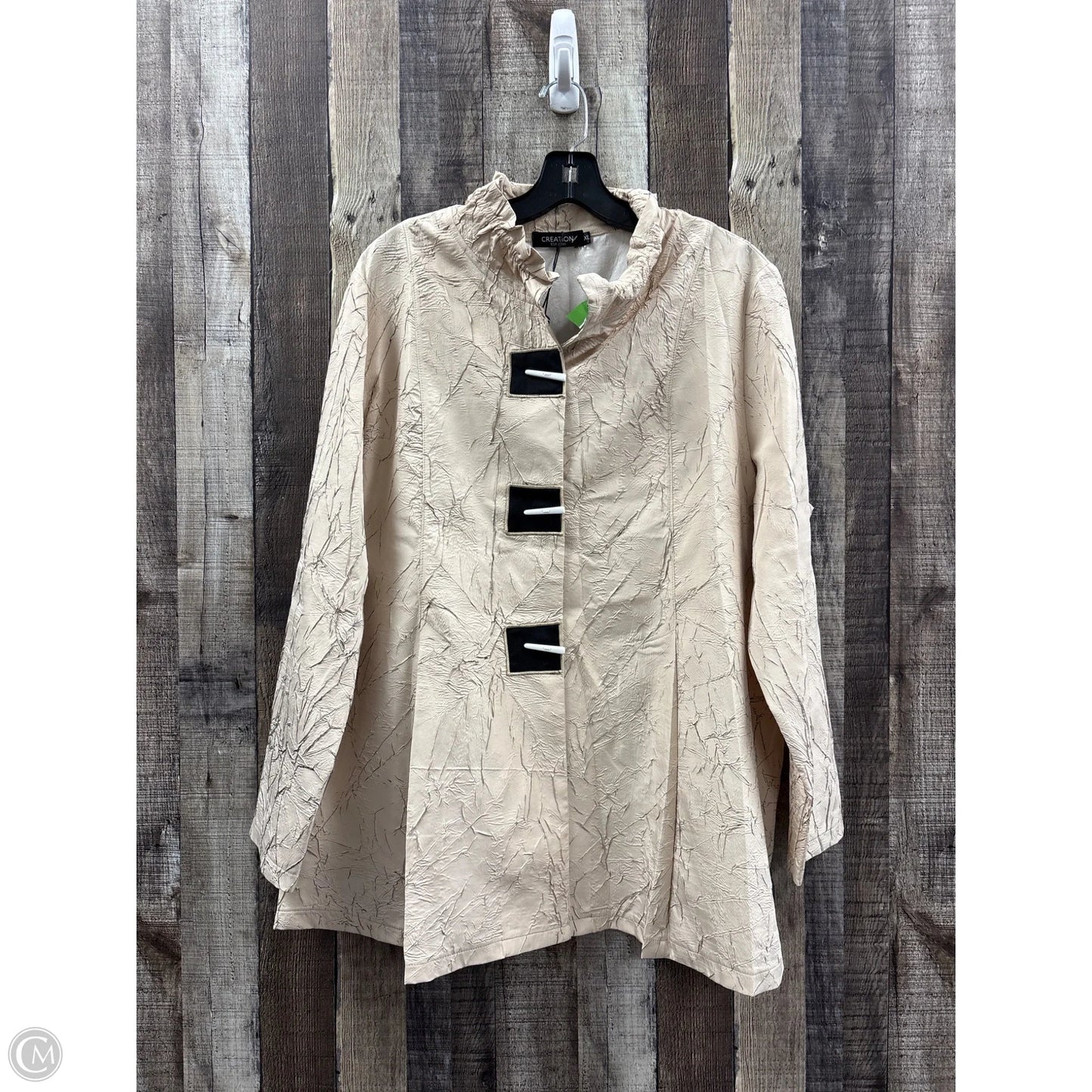 Top Long Sleeve By Cme In Tan, Size: Xl