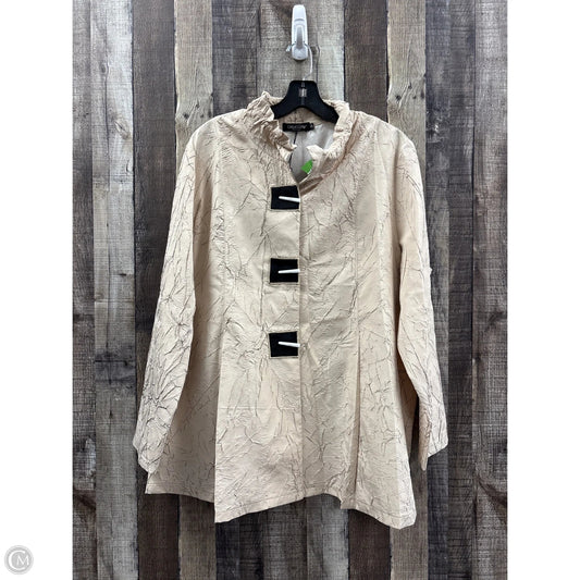 Top Long Sleeve By Cme In Tan, Size: Xl