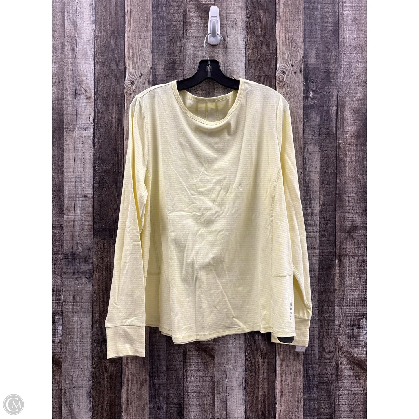 Top Long Sleeve By Talbots In Yellow, Size: 2x