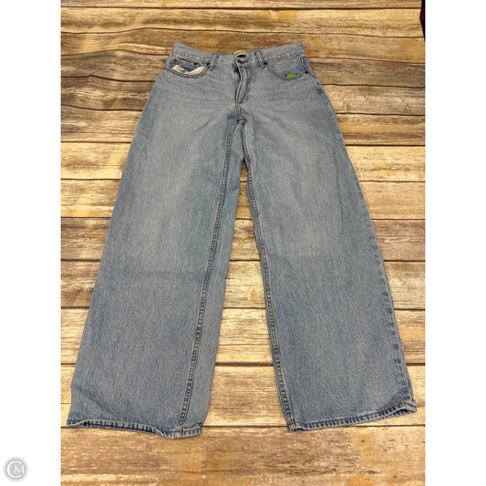 Jeans Wide Leg By Abercrombie And Fitch In Blue Denim, Size: 4l