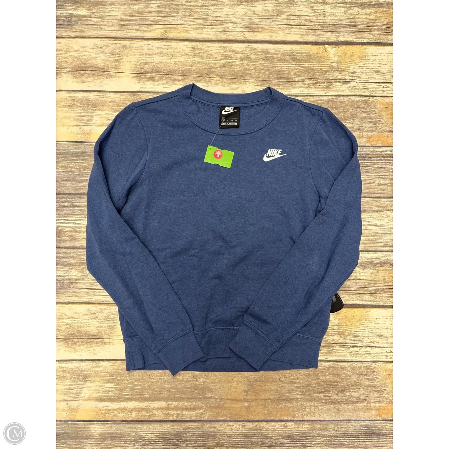 Sweatshirt Crewneck By Nike In Blue, Size: Xs
