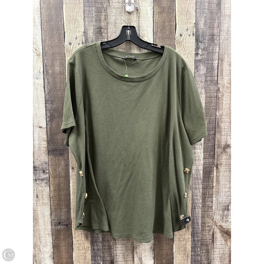 Top Short Sleeve By Bloomchic In Green, Size: 3x