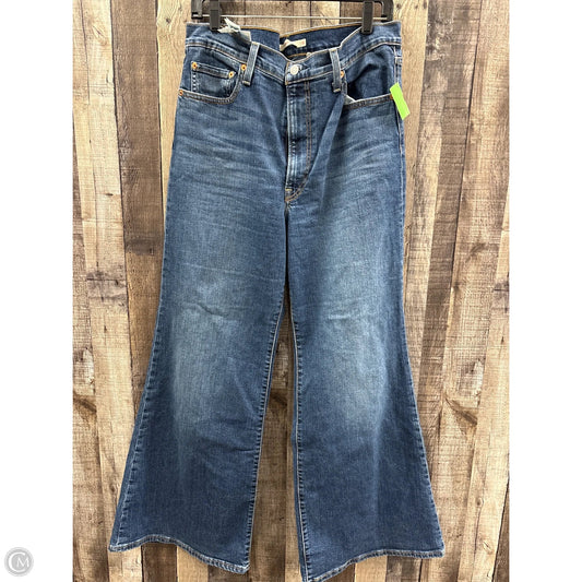 Jeans Flared By Levis In Blue Denim, Size: 14