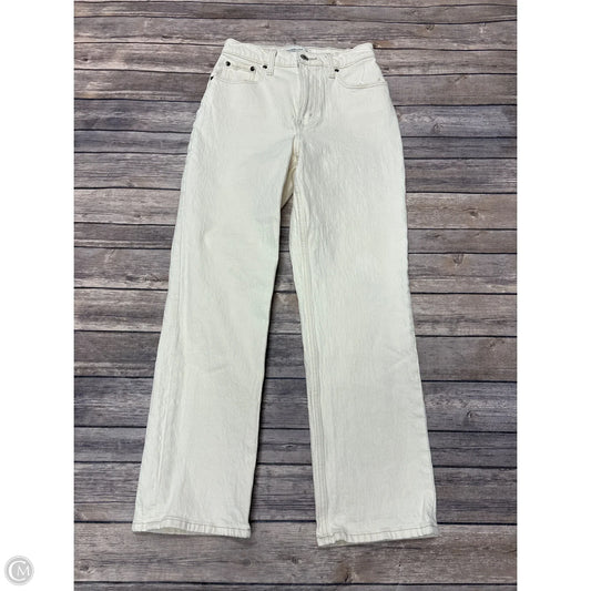 Jeans Straight By Abercrombie And Fitch In Cream, Size: 0