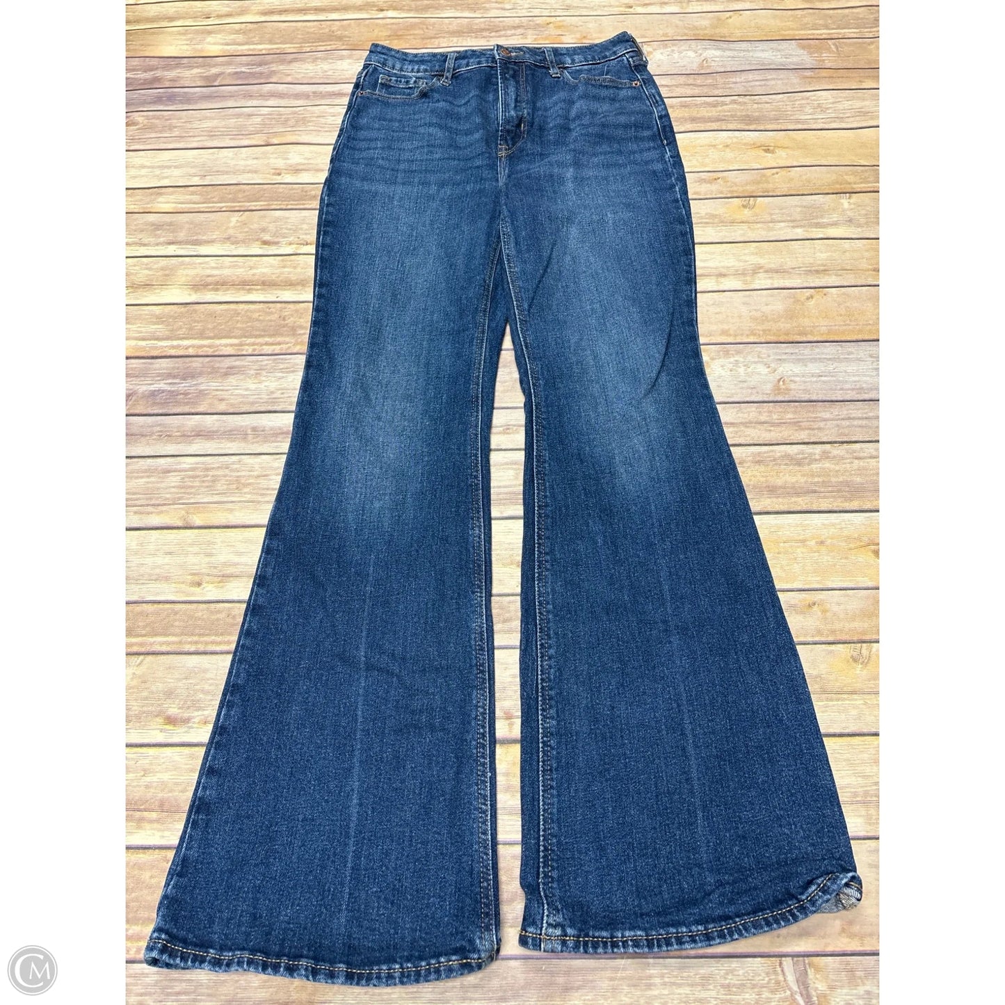 Jeans Flared By Old Navy In Blue Denim, Size: 8