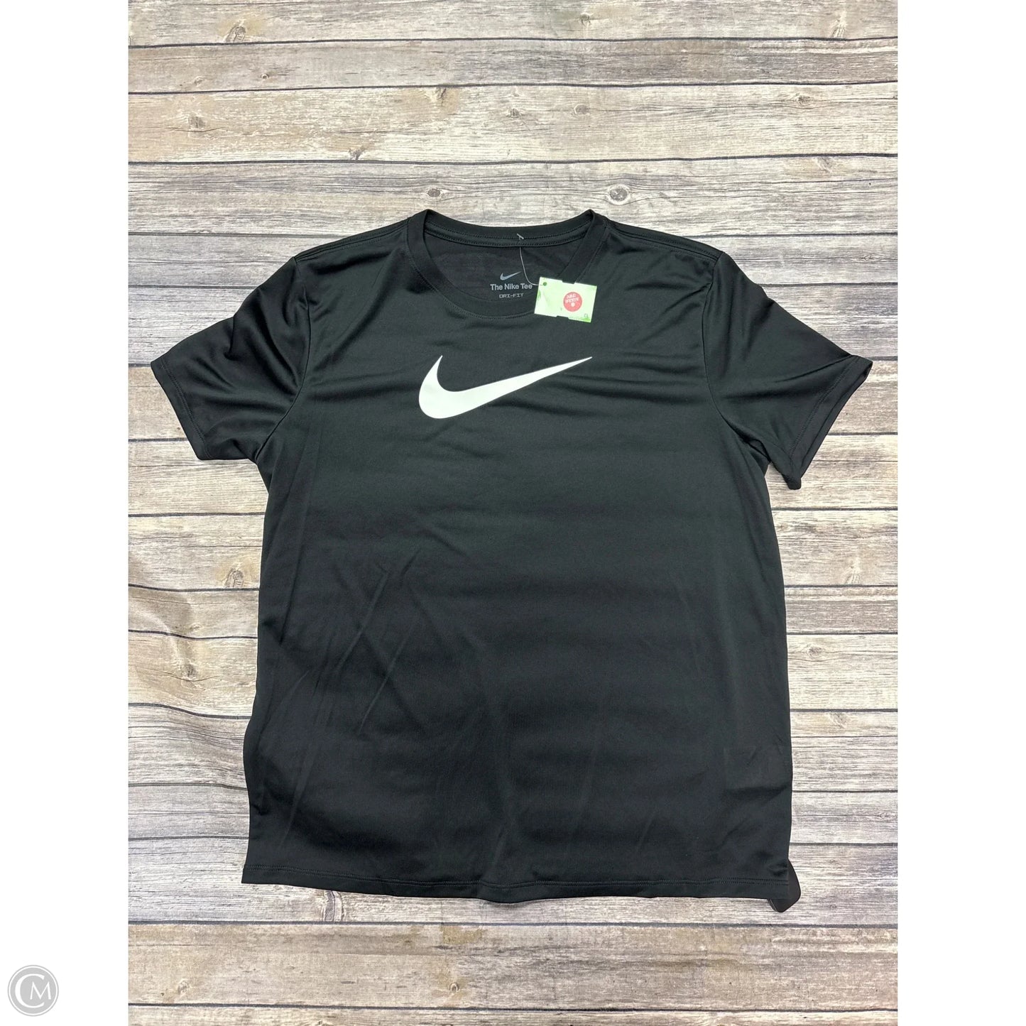 Athletic Top Short Sleeve By Nike In Black, Size: L