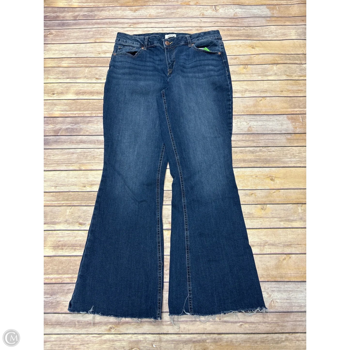 Jeans Flared By Maurices In Blue Denim, Size: 14