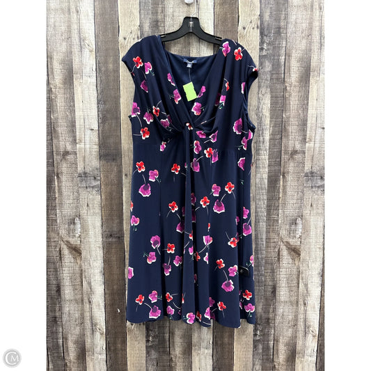 Dress Casual Midi By Chaps In Multi-colored, Size: 2x