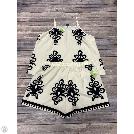 Shorts Set By Shein In Black & Cream, Size: 2x