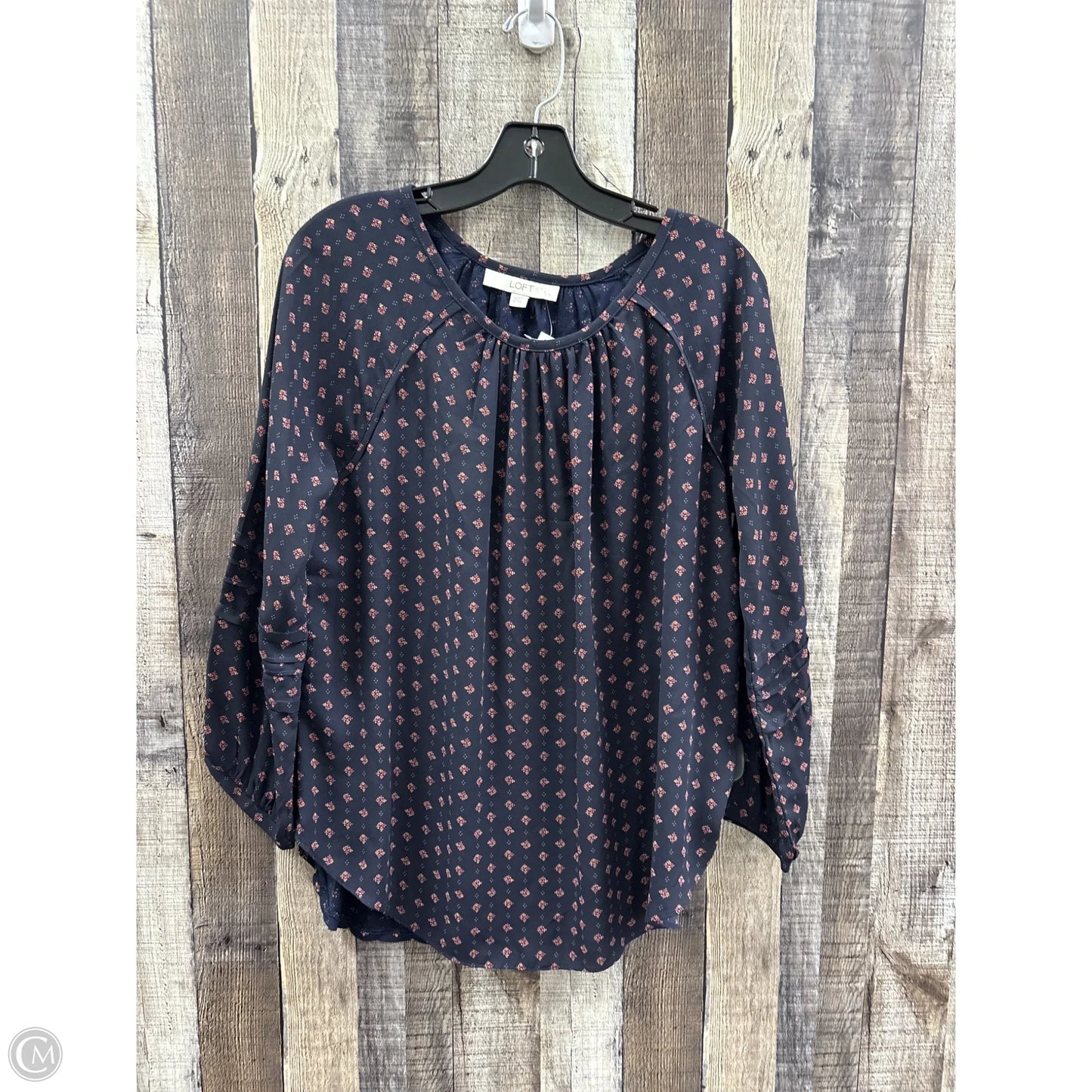 Top Long Sleeve By Loft In Navy, Size: M