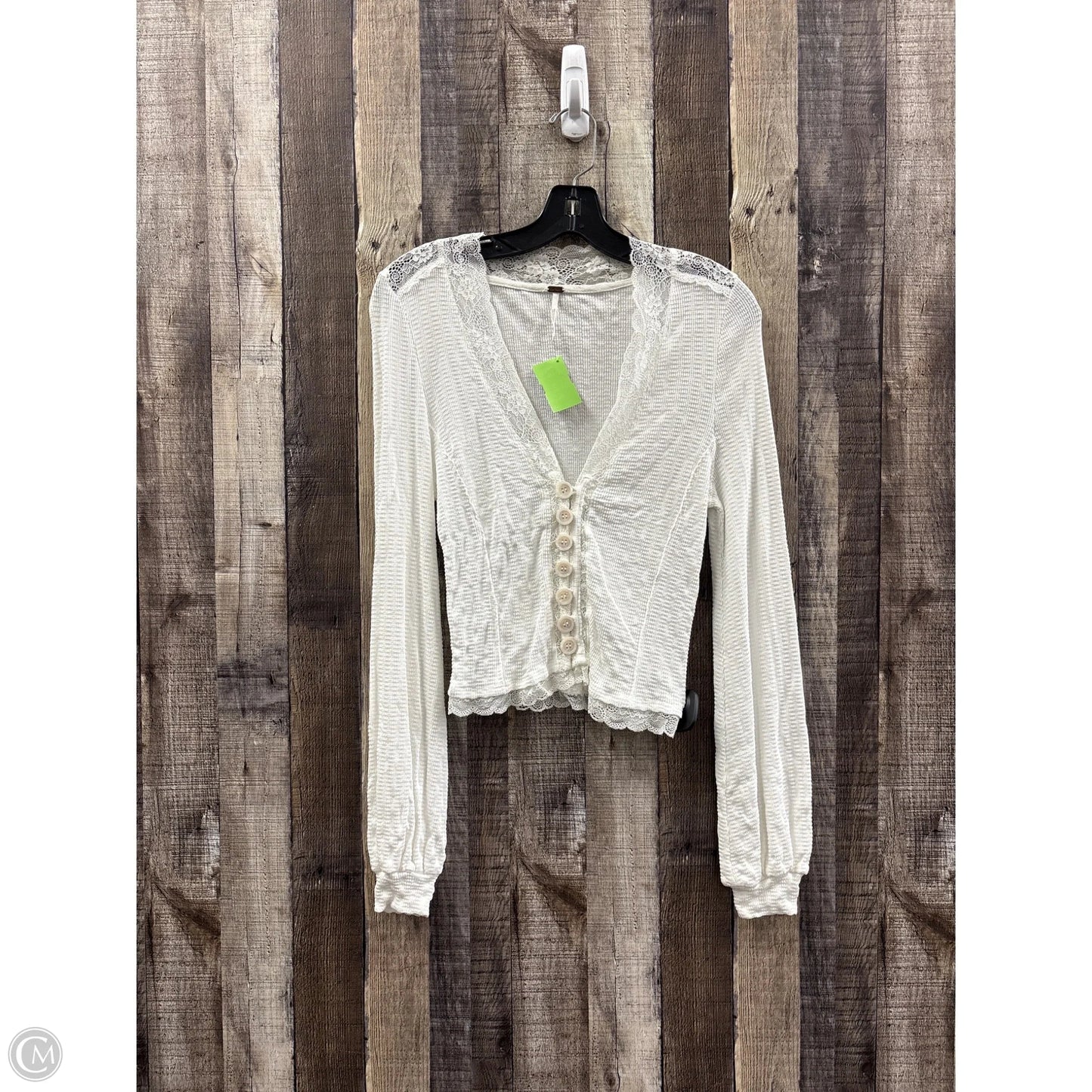 Top Long Sleeve By Free People In White, Size: M