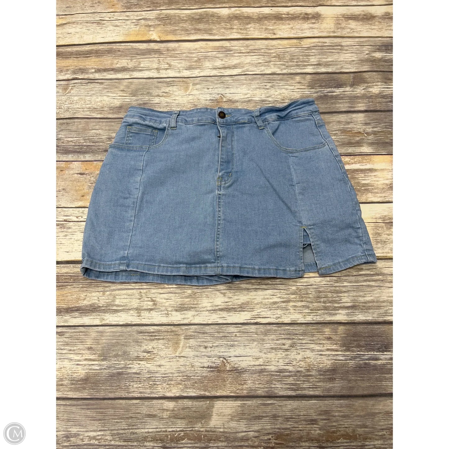 Skort By Cme In Blue Denim, Size: Xl