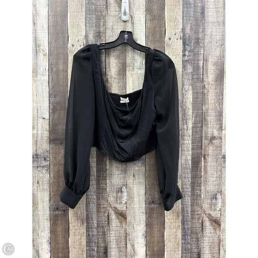 Top Long Sleeve By Urban Outfitters In Black, Size: L