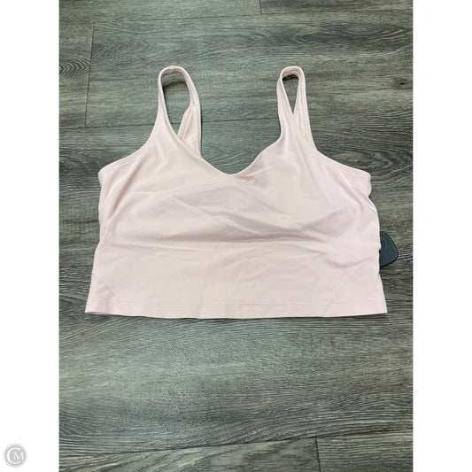 Athletic Tank Top By Lululemon In Pink, Size: 12