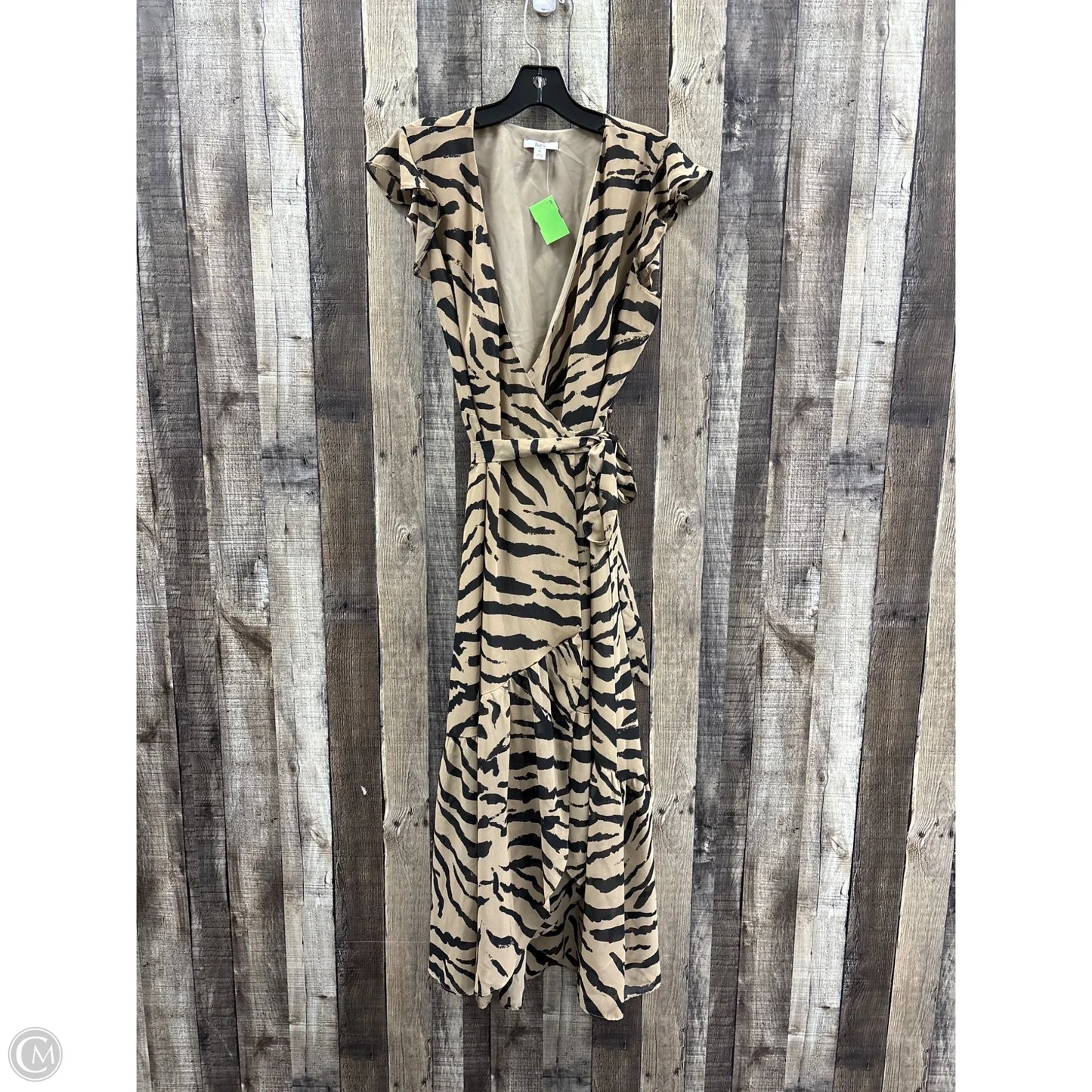Dress Casual Maxi By Bar Iii In Black & Tan, Size: Lp