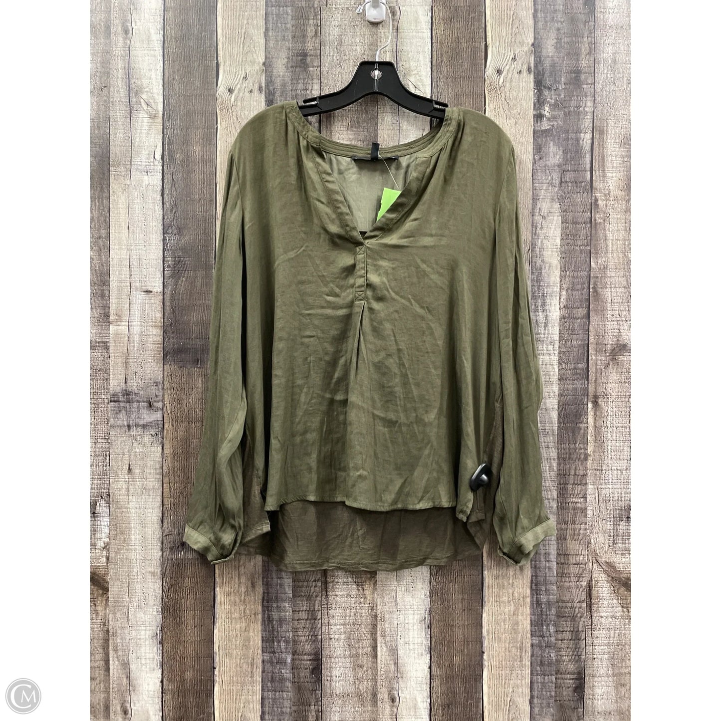 Top Long Sleeve By White House Black Market In Green, Size: L