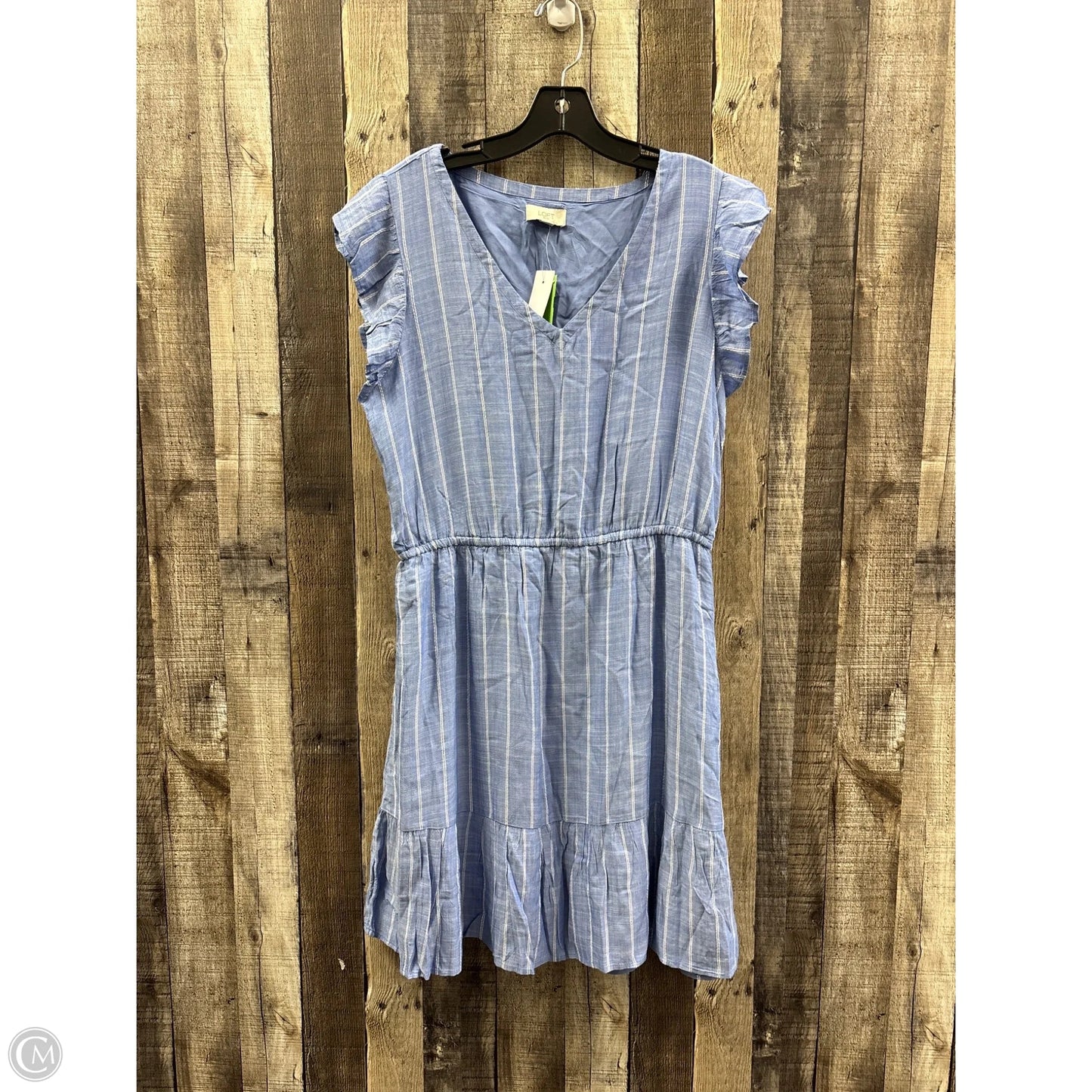 Dress Casual Midi By Loft In Blue, Size: L
