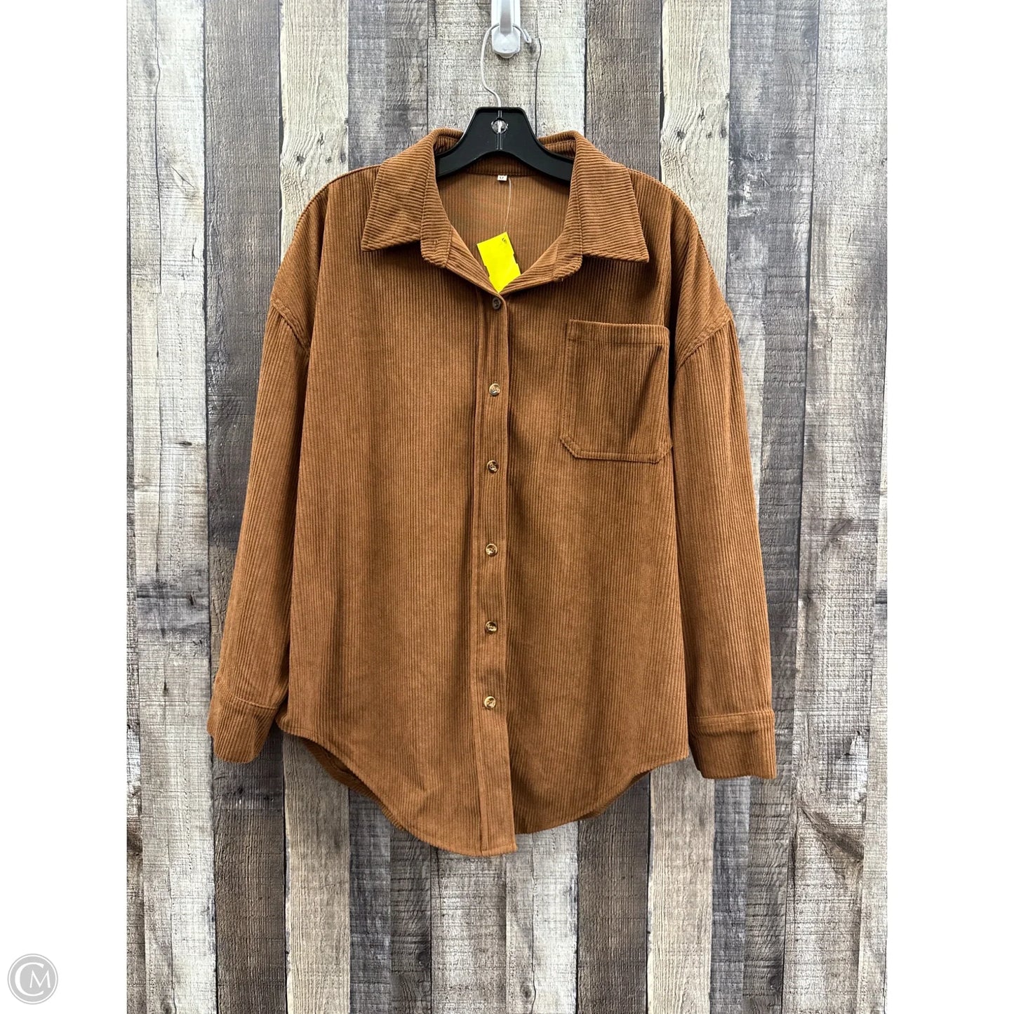 Jacket Shirt By Cme In Bronze, Size: M