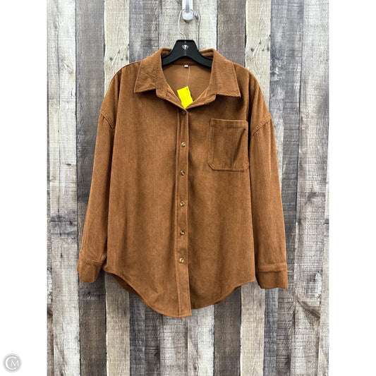 Jacket Shirt By Cme In Bronze, Size: M