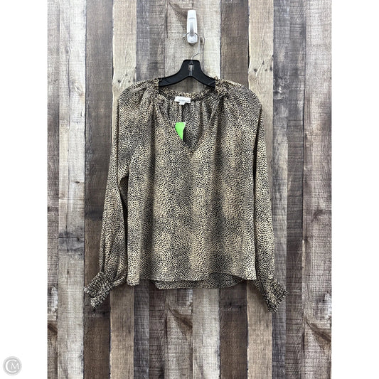 Top Long Sleeve By Allison Joy In Animal Print, Size: S