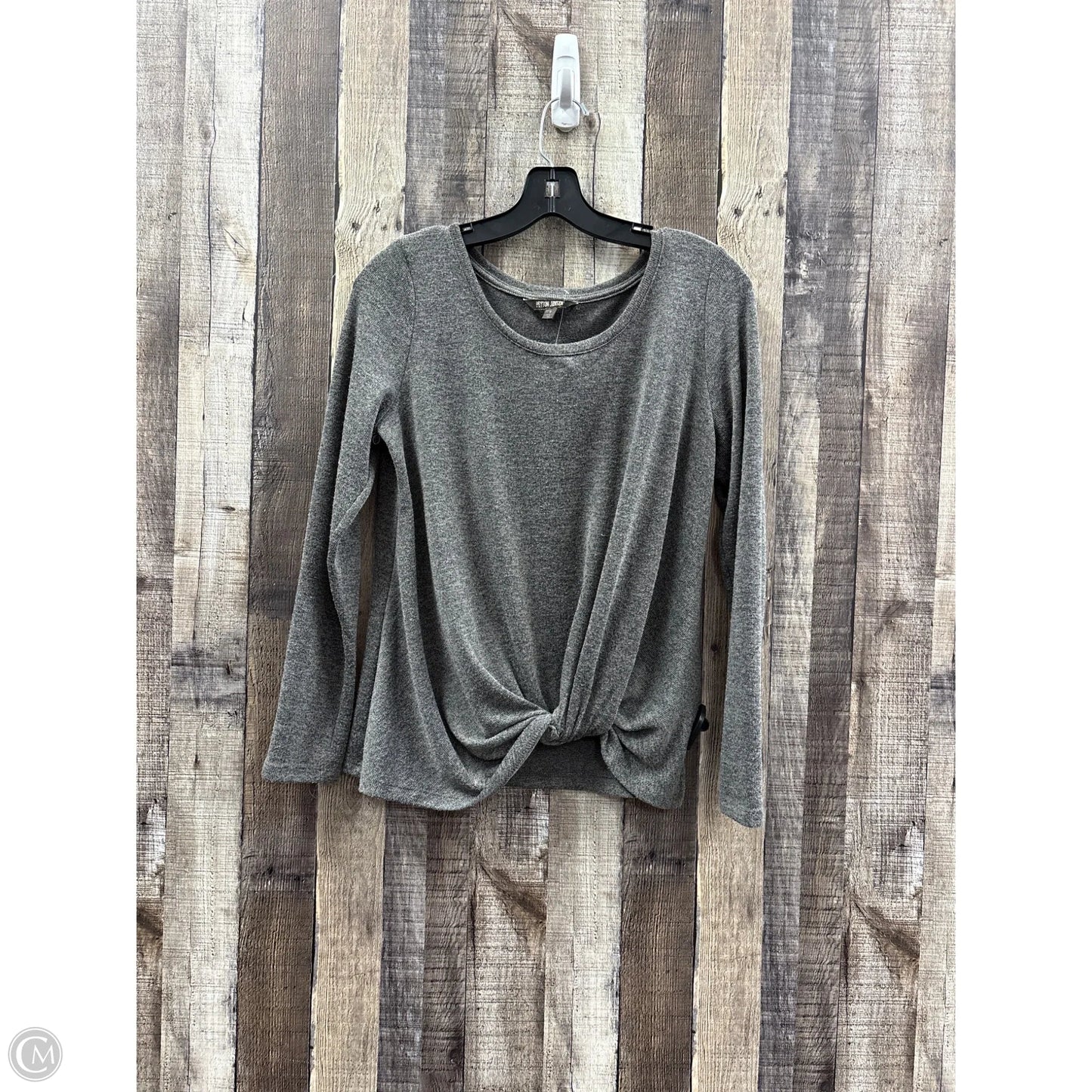 Top Long Sleeve By Peyton Jensen In Grey, Size: S