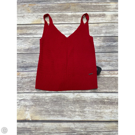 Top Sleeveless By Abercrombie And Fitch In Red, Size: S