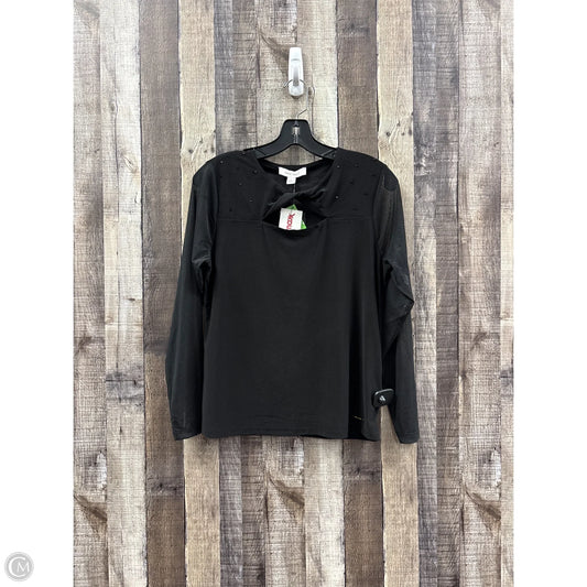 Top Long Sleeve By Nine West In Black, Size: M