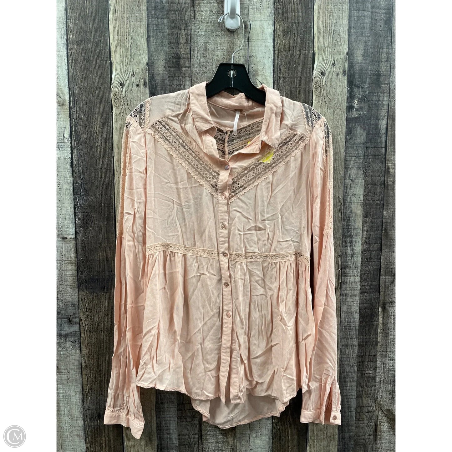 Top Long Sleeve By Free People In Pink, Size: Xs