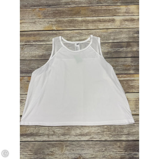Athletic Tank Top By So In White, Size: Xl