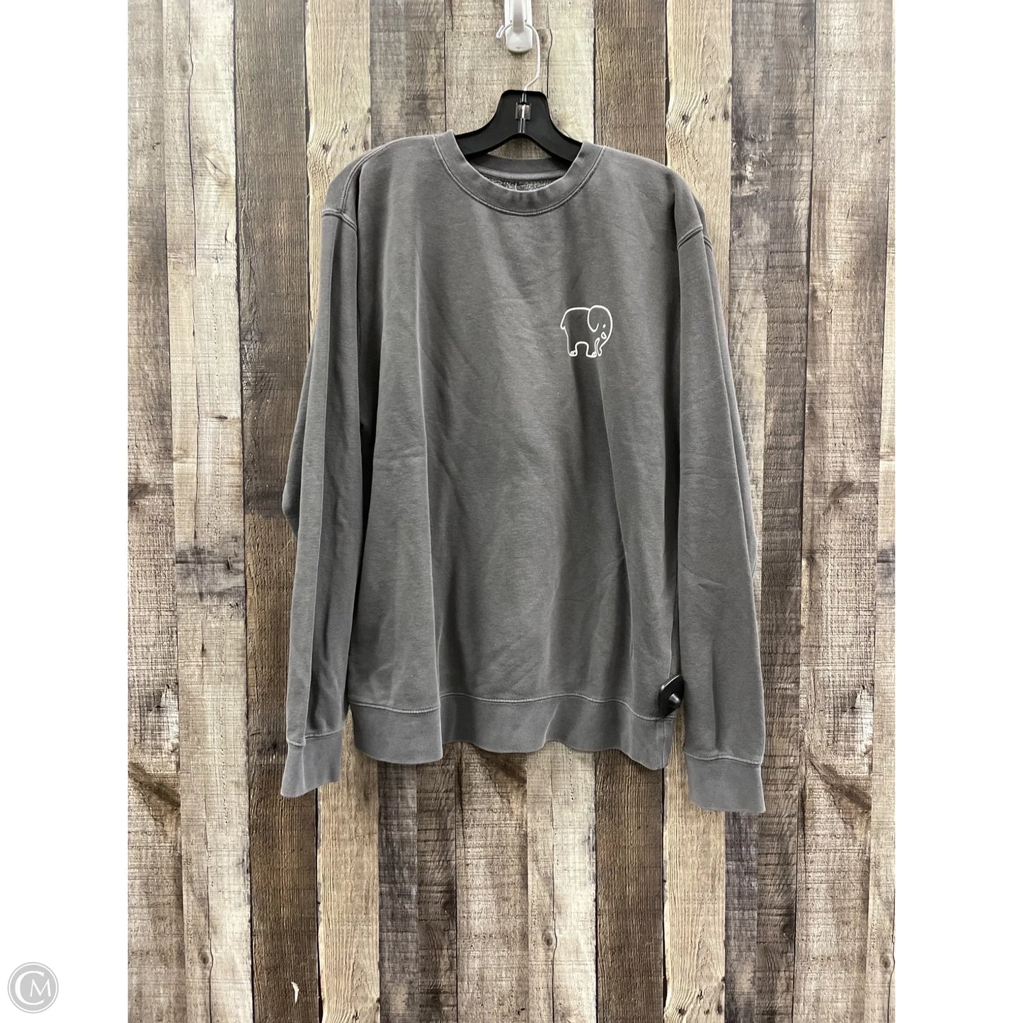 Sweatshirt Crewneck By Ivory Ella In Grey, Size: M