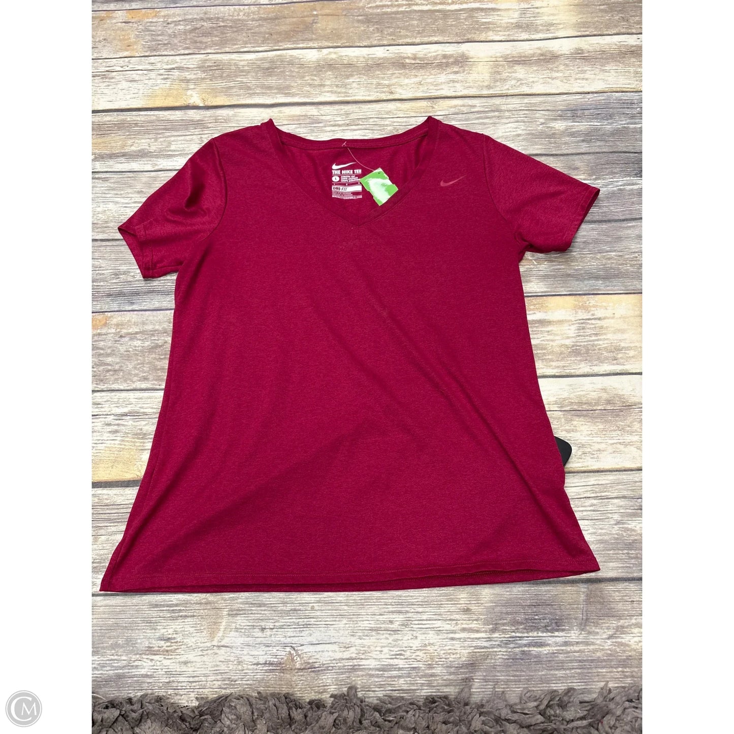 Athletic Top Short Sleeve By Nikibiki In Red, Size: L