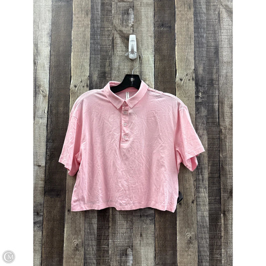 Top Short Sleeve By Fabletics In Pink, Size: S
